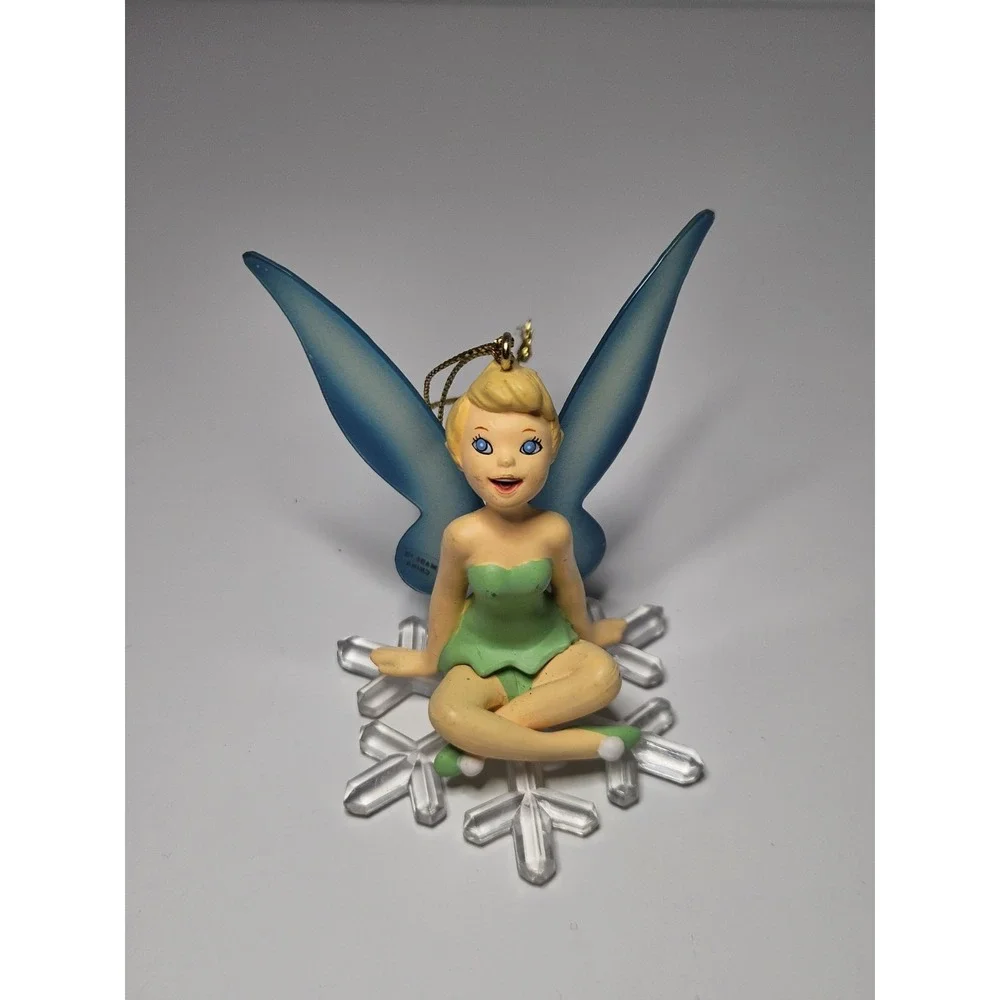 Vintage 1988 Grolier Disney Tinker Bell Snowflake Christmas Ornament Peter Pan